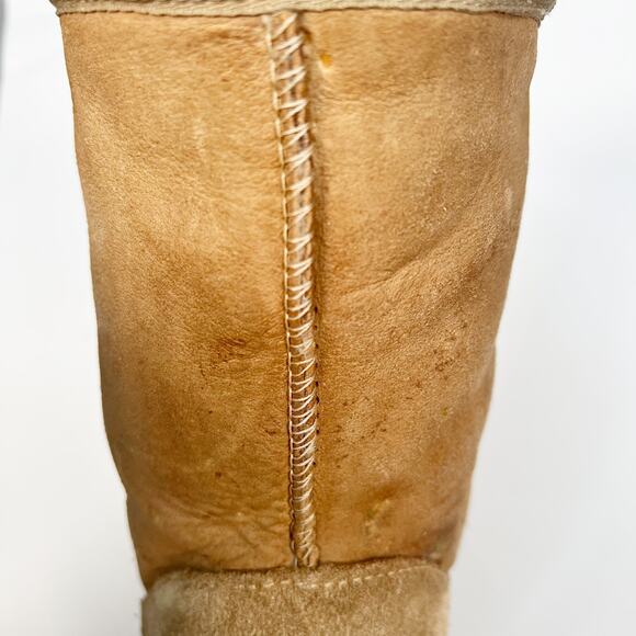 UGG Classic Short II Suede & Wool  Boots Mustard Seed Tan Women 8 - Picture 13 of 16